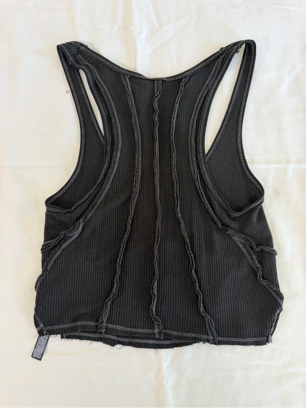 Urban Outfitters Black Ribbed Racerback Tank Top